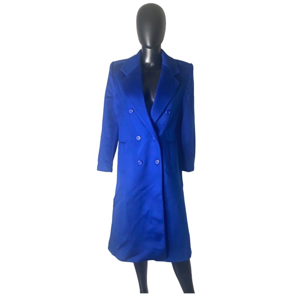 Bert Newman blue double breasted long coat size 8P